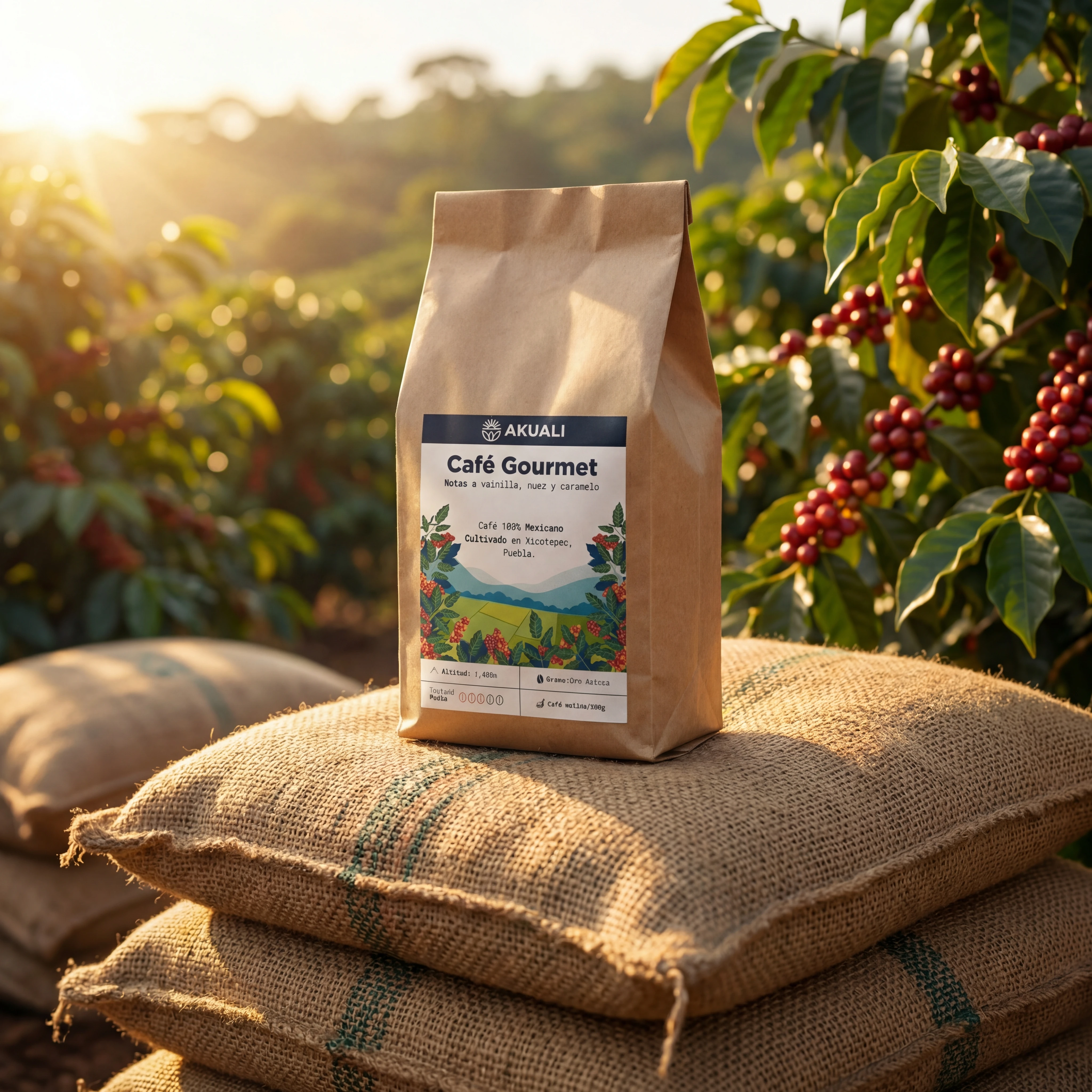 Cafetal en Xicotepec, Puebla